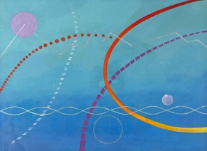 Between Note and Sound, acrylic on canvas, 20" x 22"